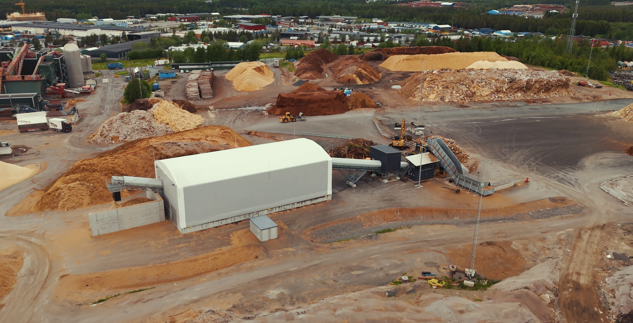wood shredding line for chp plant